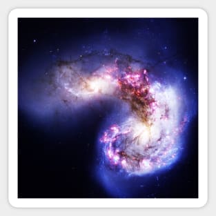 Colorful Universe Nebula Galaxy And Stars Sticker